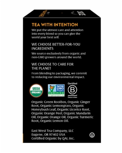 Choice Organics® Mandarin Ginger Tea Bags Perspective: right