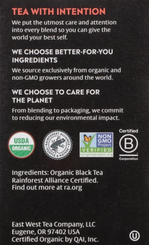 Choice Organics English Breakfast Black Tea Bags Perspective: right