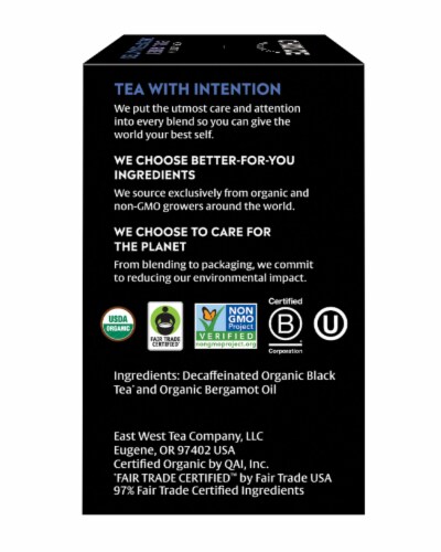 Choice Organics Decaffeinated Earl Grey Tea Bags Perspective: right