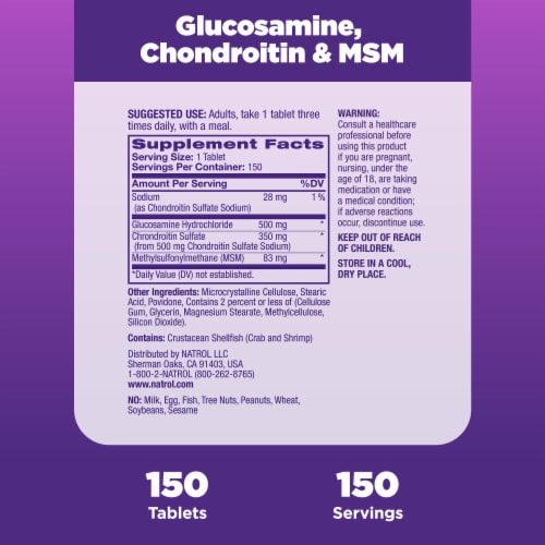 Natrol® Joint Mobility Glucosamine Chondroitin and MSM Tablets Perspective: right