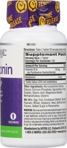 Natrol Melatonin Time Release Tablets 3mg Perspective: right