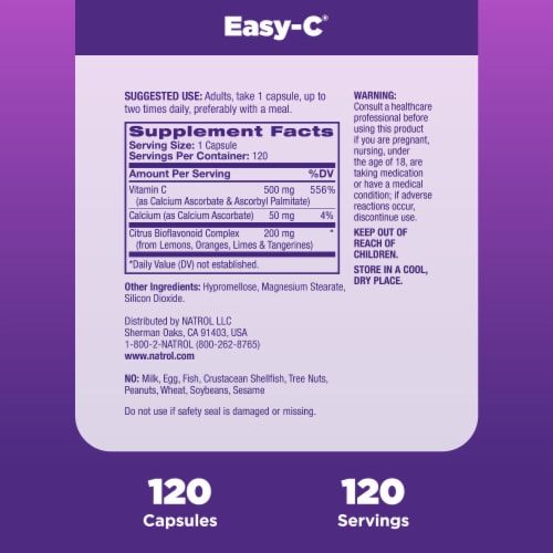 Natrol Easy-C With Bioflavonoids 500 mg Perspective: right