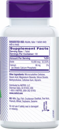 Natrol Beauty Biotin Tablets 10000mcg Perspective: right