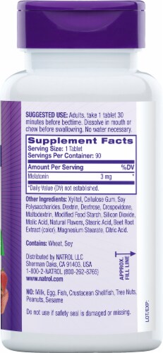 Natrol® Fast Dissolve Melatonin Supplement Tablets 3 mg Perspective: right