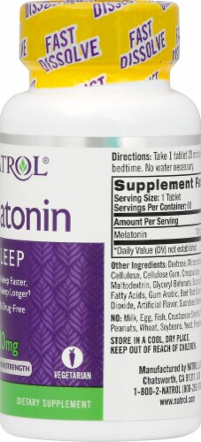 Natrol® Strawberry Maximum Strength Melatonin Tablets 10mg Perspective: right