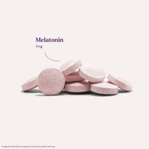 Natrol® Sleep Melatonin Strawberry Fast Dissolve Tablets 1 mg Perspective: right