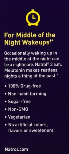 Natrol 3 a.m. Melatonin Tablets 30 Count Perspective: right