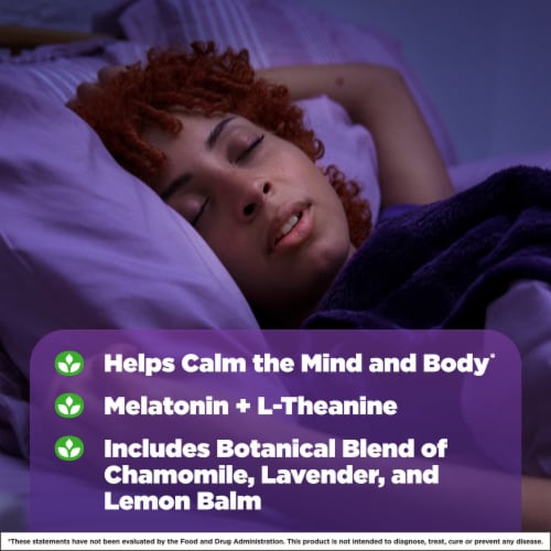 Natrol® Sleep + Calm Strawberry Gummies Perspective: right