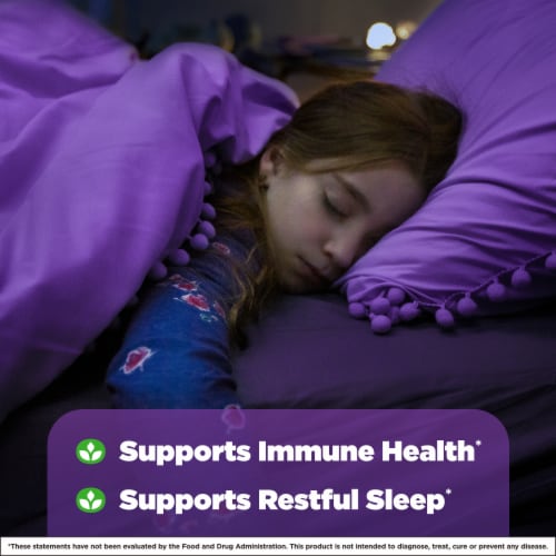 Natrol® Kids Sleep+ Immune Health Sleep Aid Supplement Berry Flavored Gummies Perspective: right