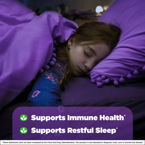 Natrol® Kids Sleep+ Immune Health Sleep Aid Supplement Berry Flavored Gummies Perspective: right