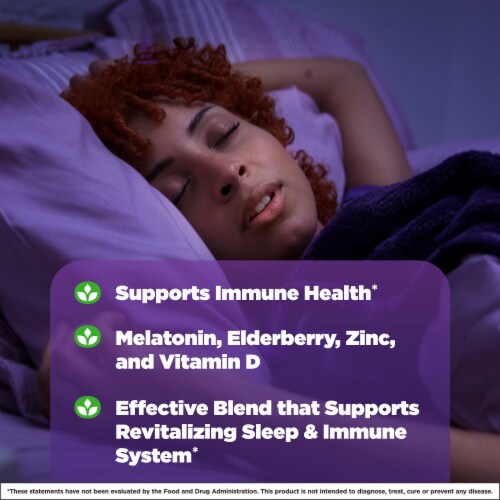 Natrol® Sleep + Immune Health Sleep Aid Supplement Mixed Berry Flavored Fast Dissolve Tablets Perspective: right