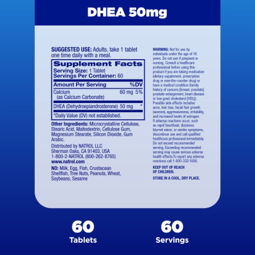 Natrol® Mood & Stress DHEA 50 mg Tablets Perspective: right