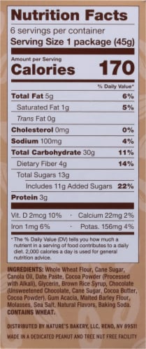 Nature's Bakery® Double Chocolate Brownies Perspective: right