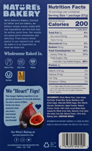 Nature's Bakery® Whole Wheat Blueberry Fig Bars Perspective: right
