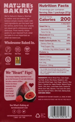Nature's Bakery Raspberry Fig Bars Perspective: right