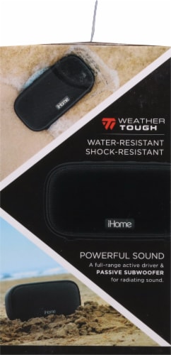 iHome Water & Shock Resistant Bluetooth Speaker - Black Perspective: right