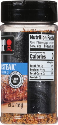 Weber Seasoning, Salt Free, Steak - 5.5 oz