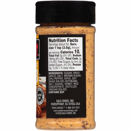 Weber® Honey Garlic Rub Perspective: right