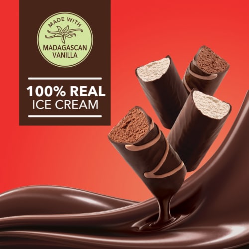 DOVE Dark Chocolate Mini Ice Cream Bars with Vanilla and Chocolate Ice Cream Perspective: right