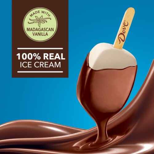 DOVE Vanilla with Milk Chocolate Ice Cream Bars Perspective: right