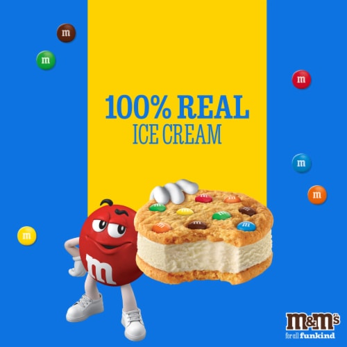 M&M's Vanilla Ice Cream Cookie Sandwich Perspective: right