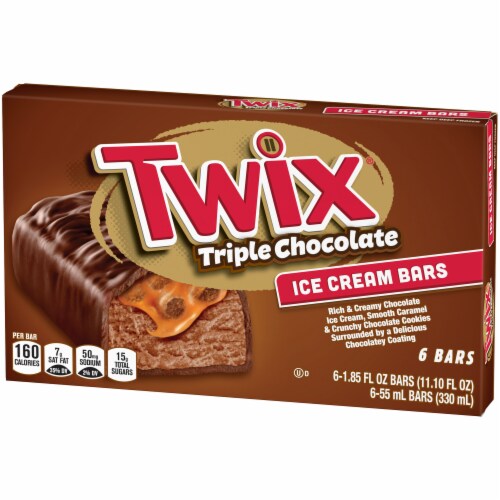 Twix Triple Chocolate Ice Cream Bars Perspective: right