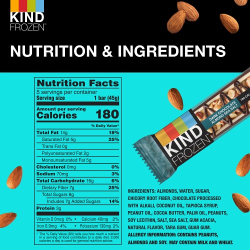 KIND Frozen Dark Chocolate Almond Sea Salt Plant Based Dessert Perspective: right