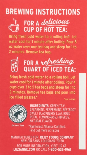 Luzianne® Southern Blends Mint & Rose Tea Bags Perspective: right