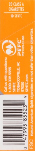 American Spirit Orange Cigarettes Perspective: right