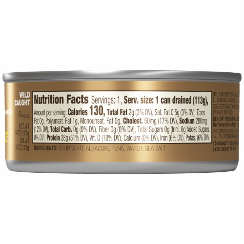 Genova® Albacore Tuna in Water with Sea Salt Perspective: right