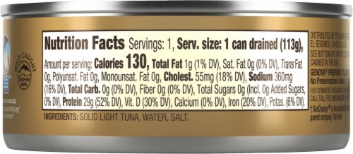 Genova Premium Yellowfin Tuna in Water with Sea Salt Perspective: right