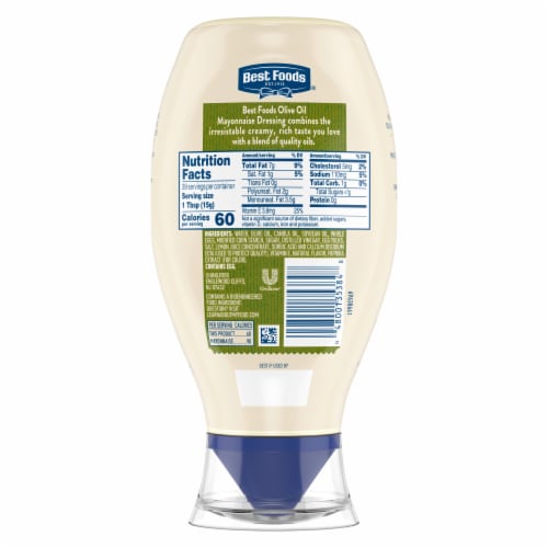 Best Foods with Olive Oil Squeeze Mayonnaise Dressing Perspective: right