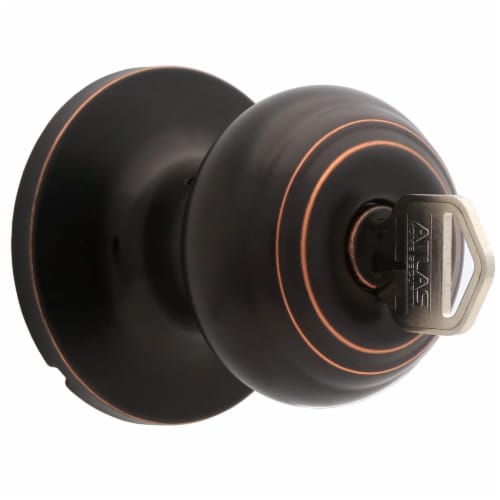 Atlas Oil Rubbed Bronze Entry Ball Door Knob Perspective: right
