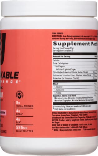 GNC Unbreakable Performance™ Unbreak-A-Berry Amino Dietary Supplement Perspective: right