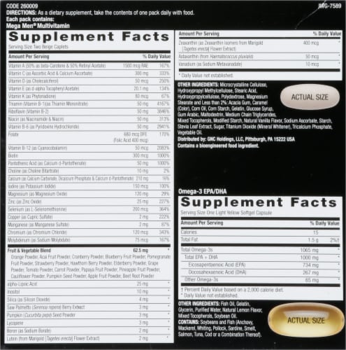GNC Mega Men® Health & Vitality Vitapak Perspective: right