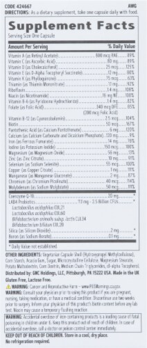 GNC Women's One Daily Multivitamin Plus Probiotics Perspective: right