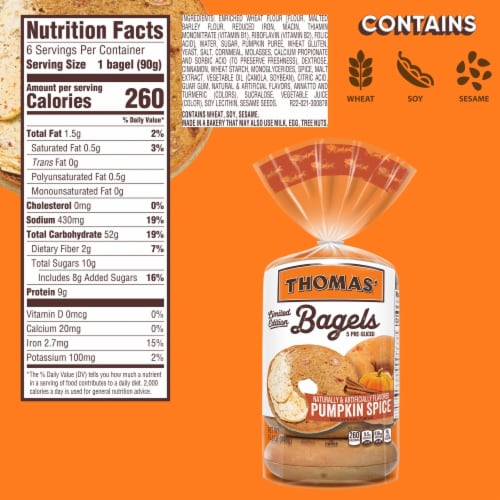 Thomas'® Pumpkin Spice Bagels Perspective: right