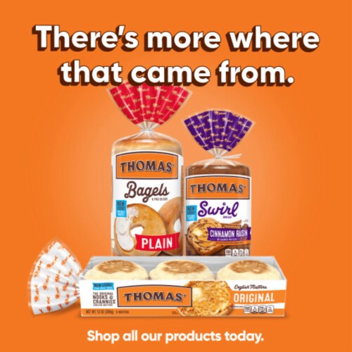 Thomas'® Cinnamon + Protein Nooks & Crannies English Muffins Perspective: right