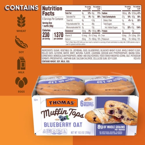 Thomas' Blueberry Oat Muffin Tops Perspective: right
