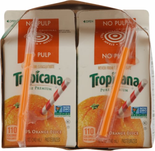 Tropicana No Pulp Orange Juice 6 ct 8 fl oz Foods Co