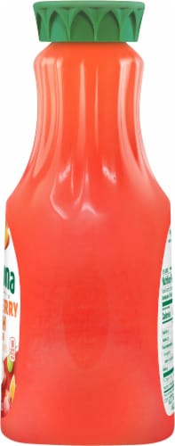Tropicana® Strawberry Peach Juice 52 fl oz Bottle Perspective: right