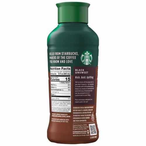 Starbucks® Black Unsweet Espresso Americano Coffee Drink Perspective: right