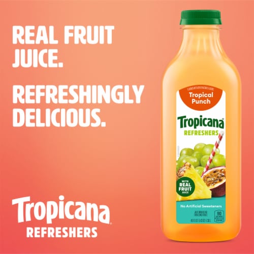 Tropicana Refreshers Tropical Punch Juice Drink With Real Fruit Juice Perspective: right