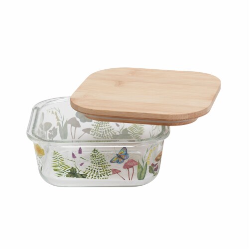 Tabletops Unlimited Enchanted Forest Glass Food Storage Perspective: right