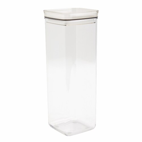 Tabletops Gallery Large Square Plastic Container – Ash Perspective: right