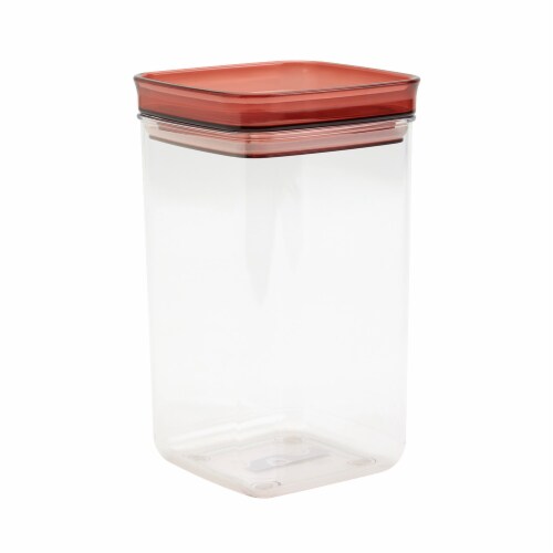 Tabletops Gallery 35.5 Ounce Medium Square Plastic Container – Bordeaux Perspective: right