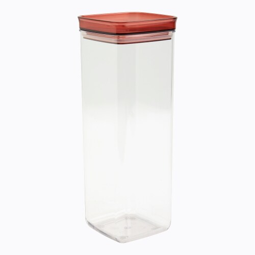 Tabletops Gallery Large Square Plastic Container – Bordeaux Perspective: right