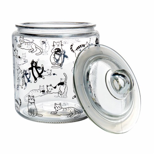 Tabletops Gallery Glass Apothecary Jar - Cats Perspective: right