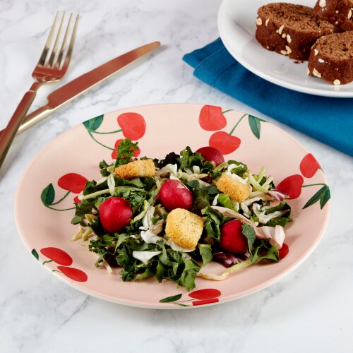Tabletops Gallery Fruity Bamboo Melamine Salad Plate - Cherry Perspective: right