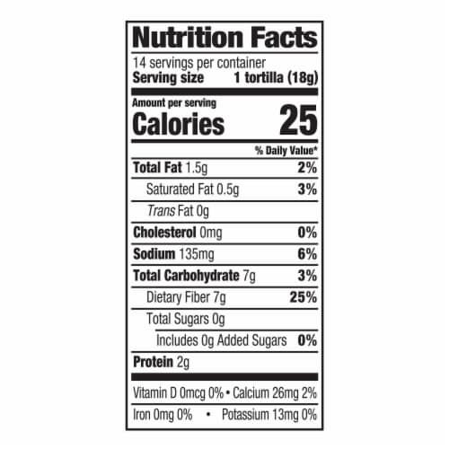 Guerrero Zero Net Carbs Chipotle Street Taco Size Tortillas Perspective: right